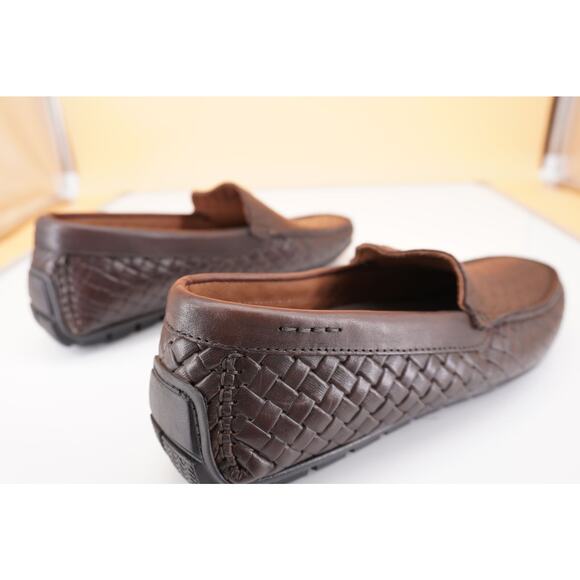 To Boot New York Bahama Dark Brown Leather Woven Men\'s loafers Size 9 Driver main image 10